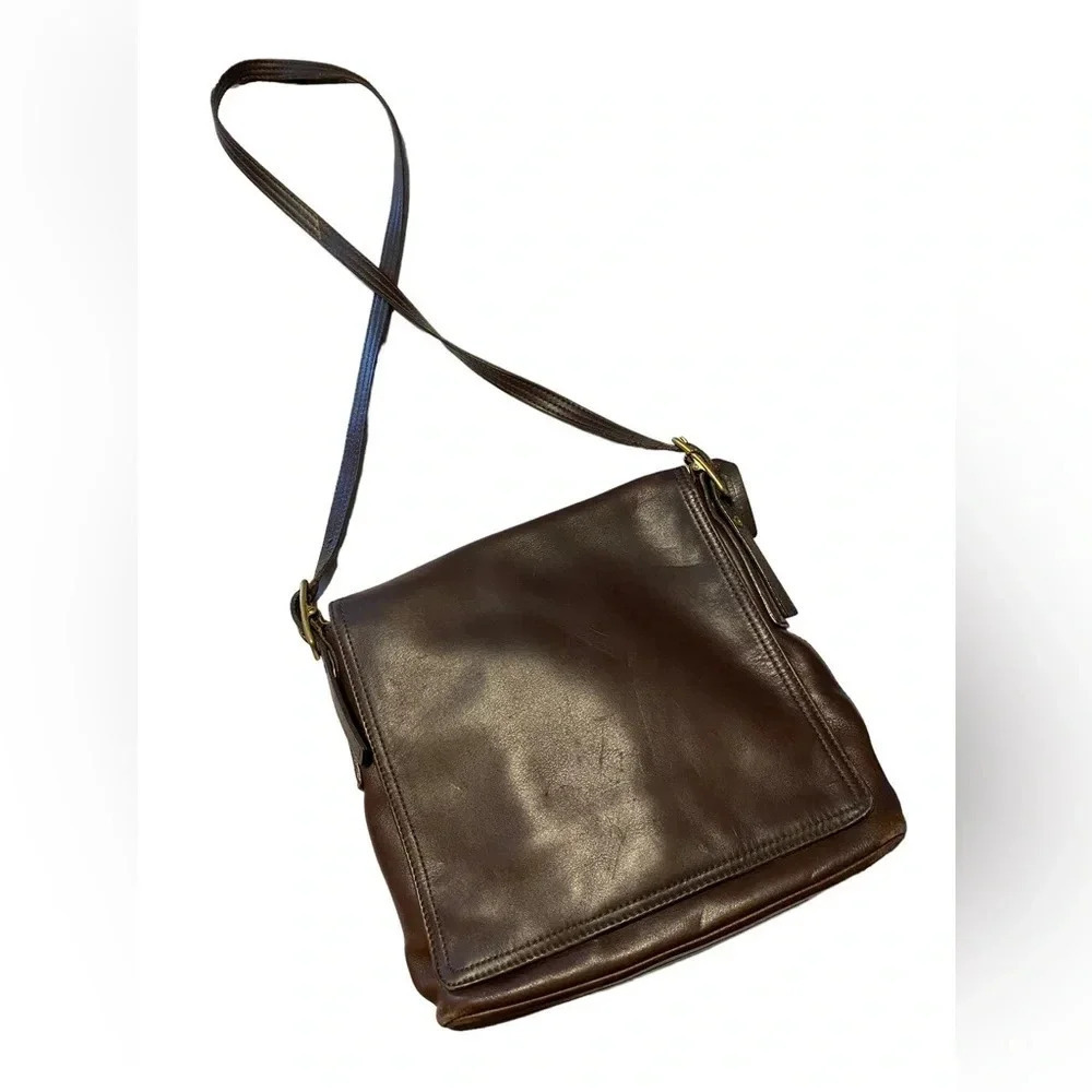 Vintage Coach Monterey Brown Leather Bag - Soft Flap 9829